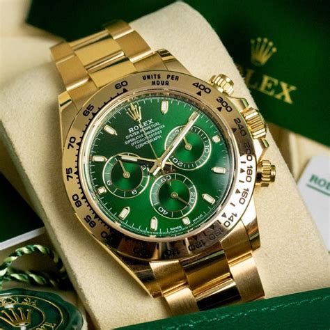 Rolex Daytona oro Gold green money verde full set 